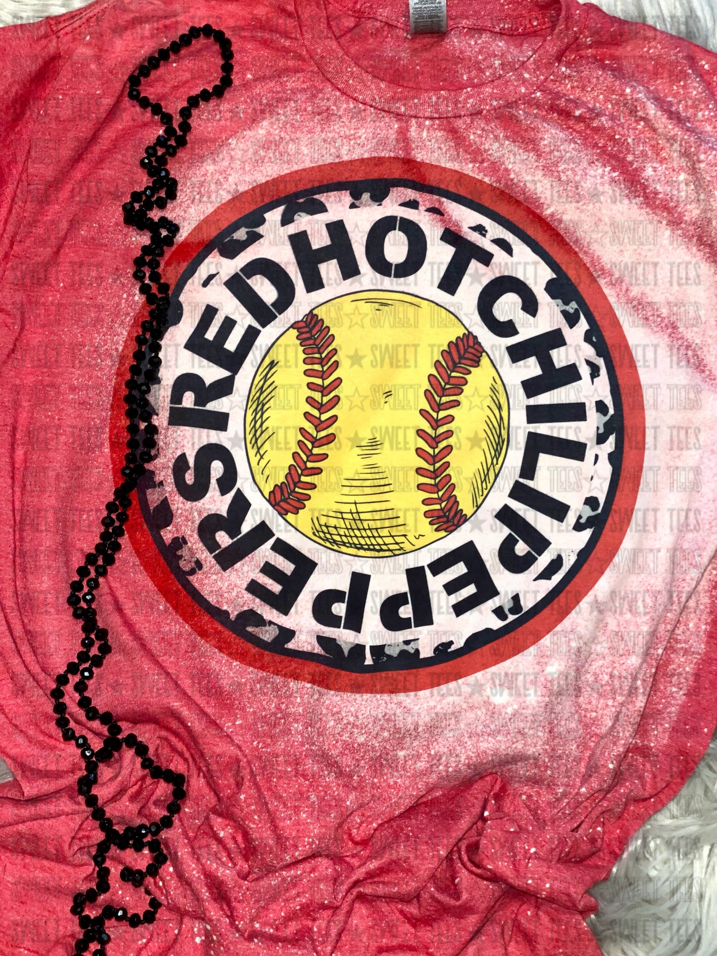 DESIGN 3 - RED BLEACHED COLOR TEE