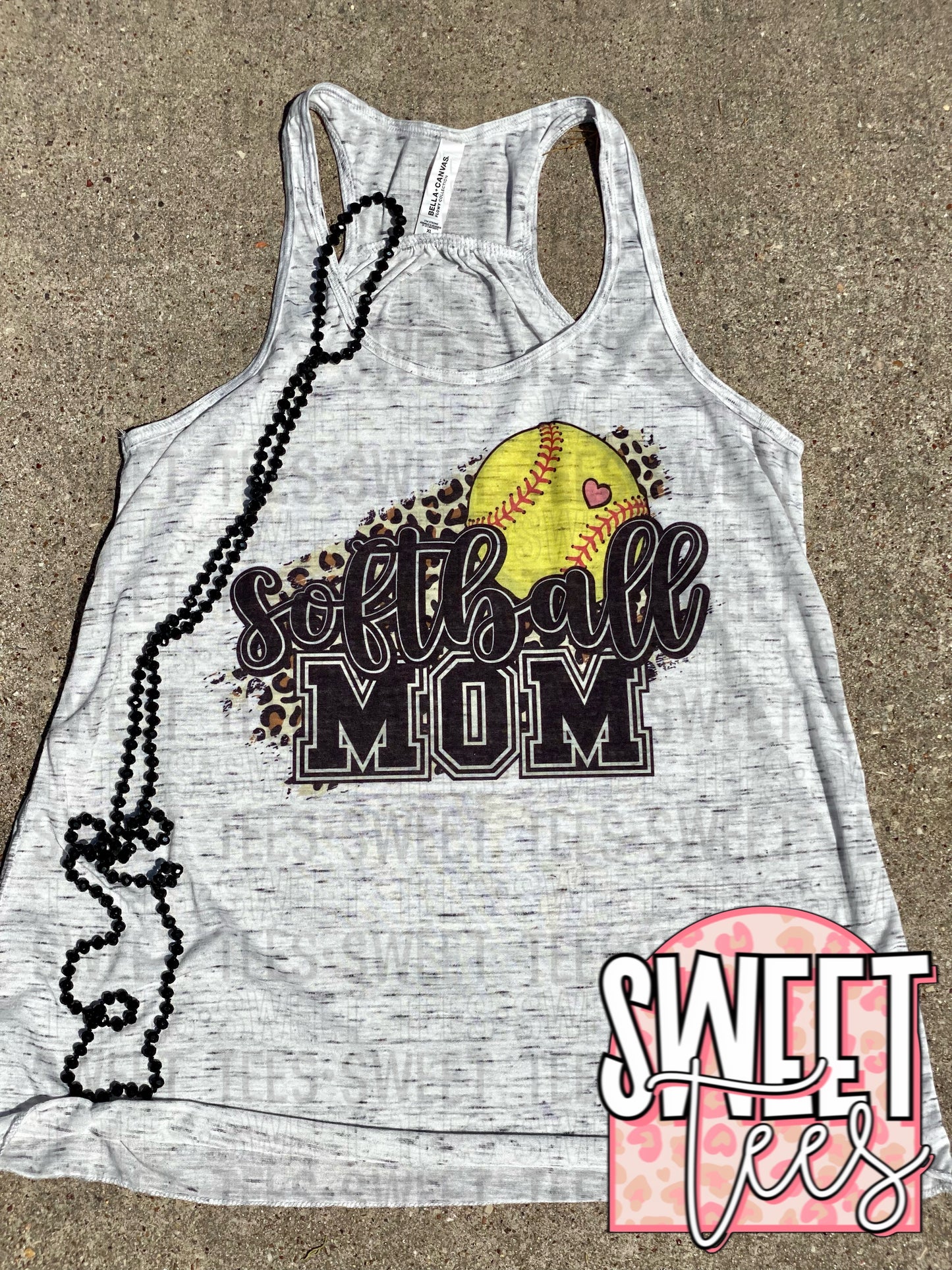 Softball Mom Marble Tank