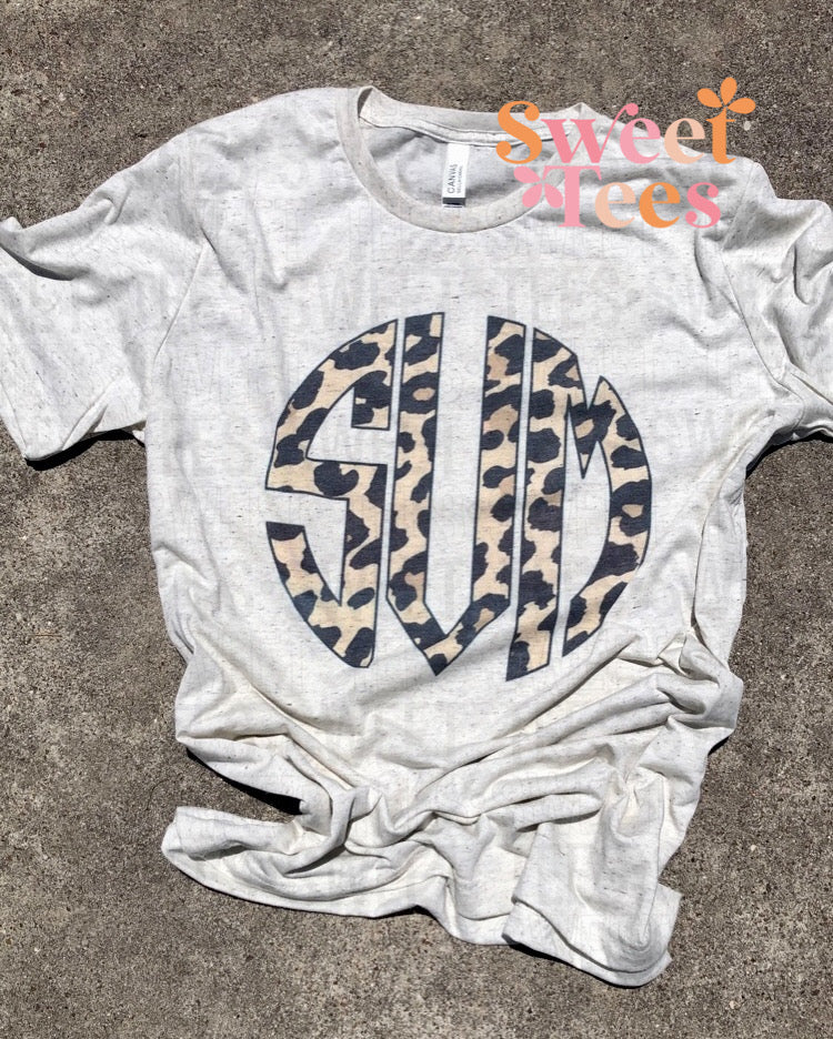 Leopard Monogram tee