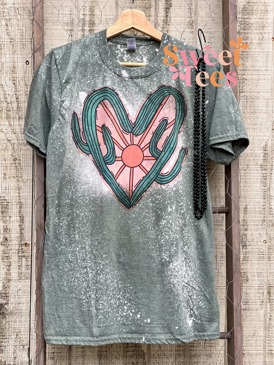 Cactus Heart Sun tee