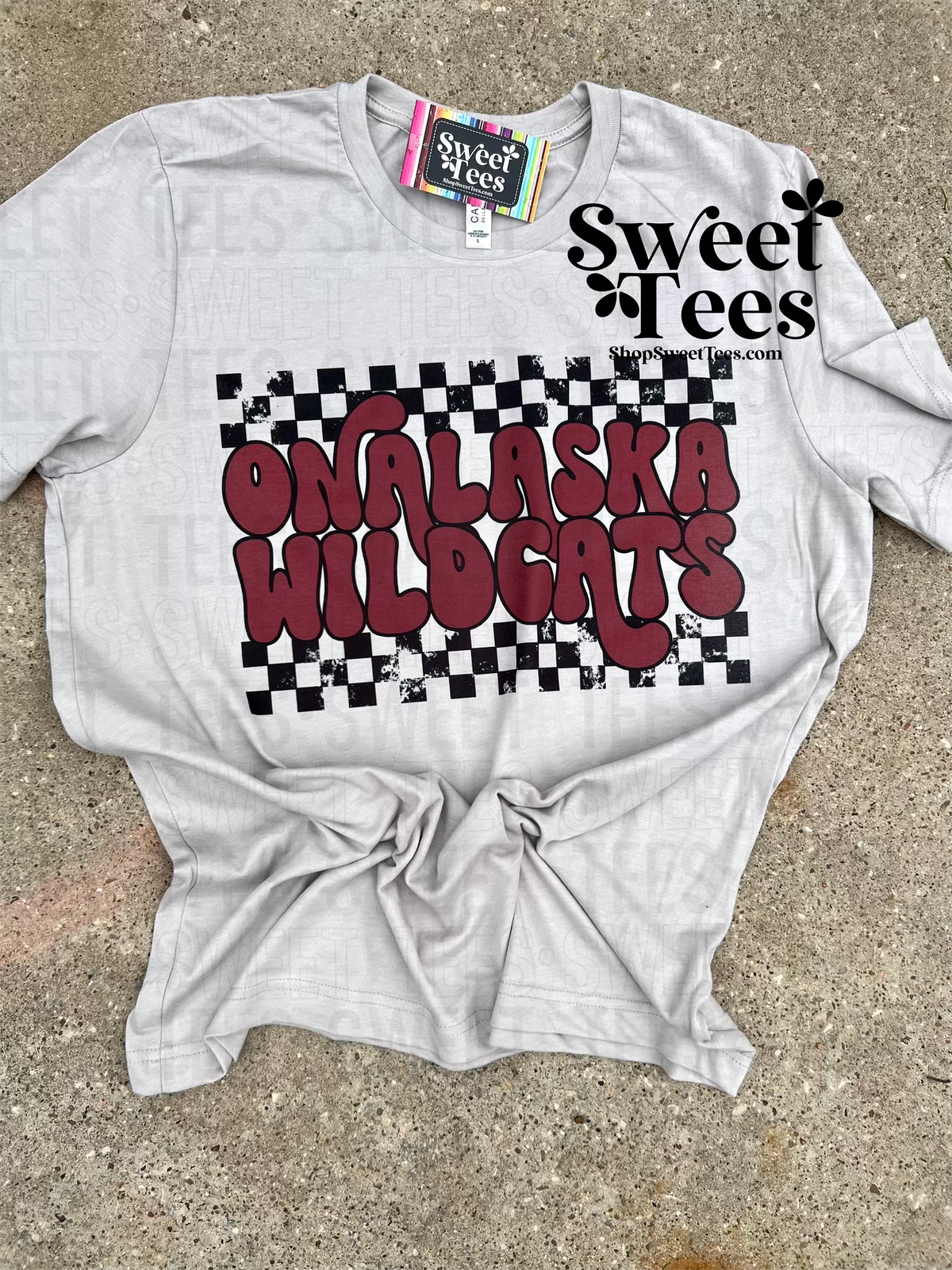 Onalaska Wildcats Checkered tee
