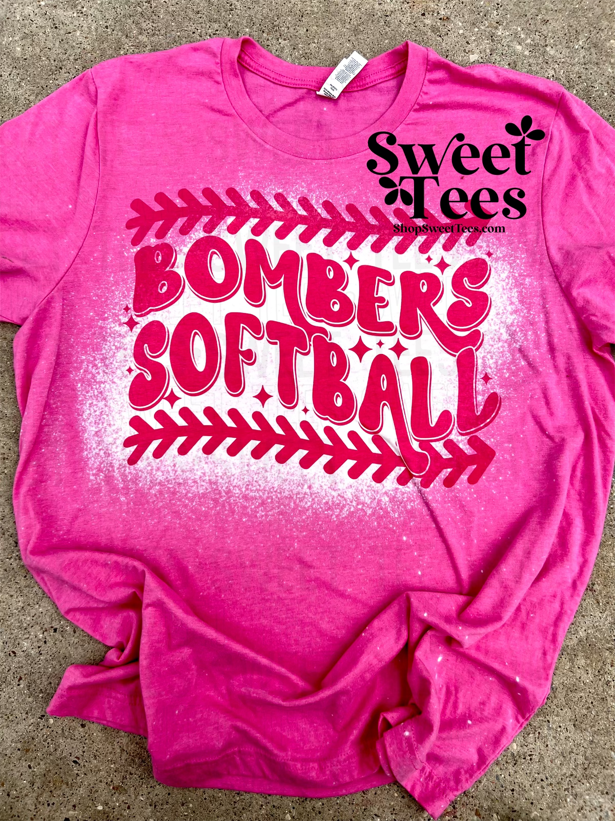 Bombers Softball Warped Stitch tee