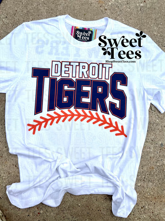 Tigers Arched Baseball Stitch tee