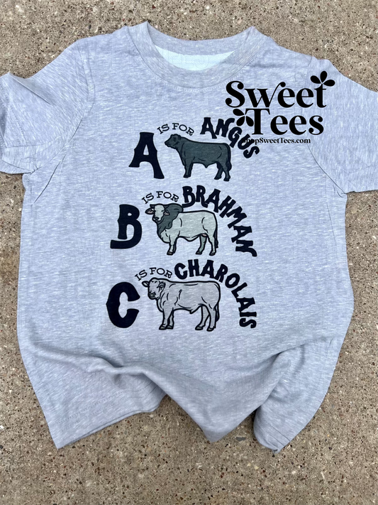 ABC Cattle Breed tee