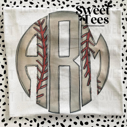 Baseball Monogram tee