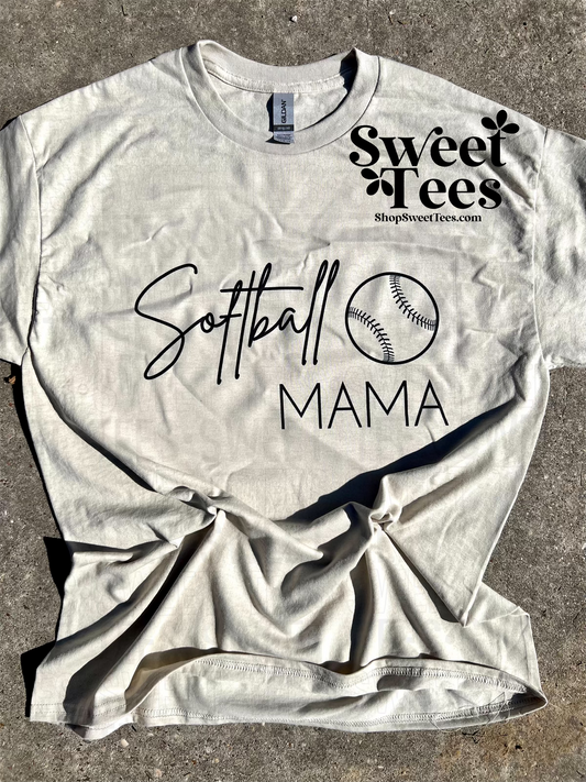 Softball Mama Brittany Script tee