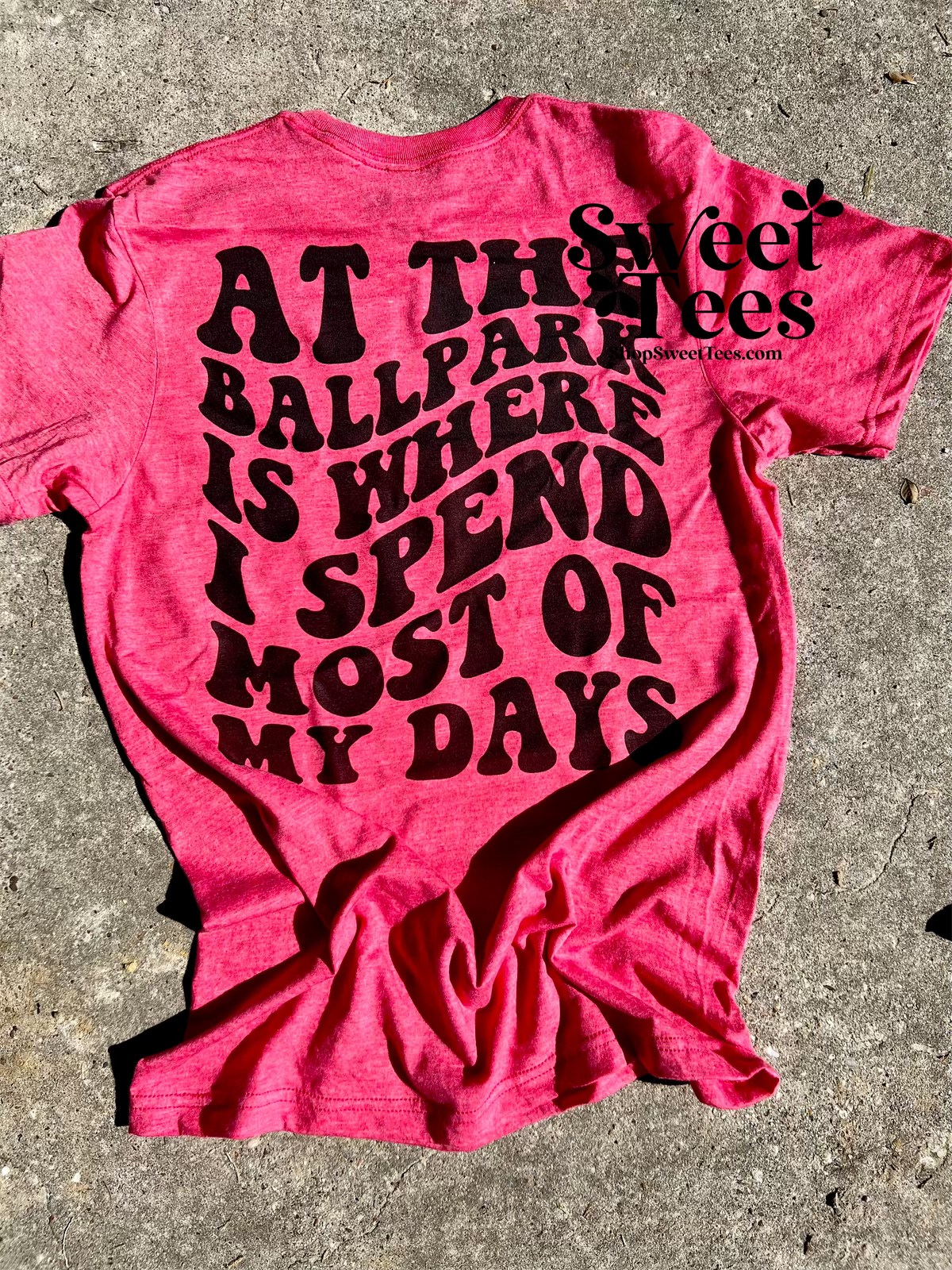 At the Ball Park is Where I Spend Most of My Days tee