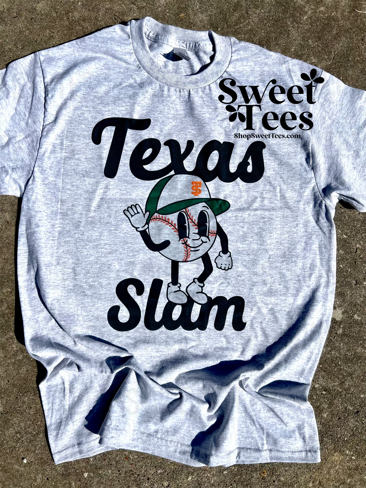 Texas Slam Retro Baseball Man tee