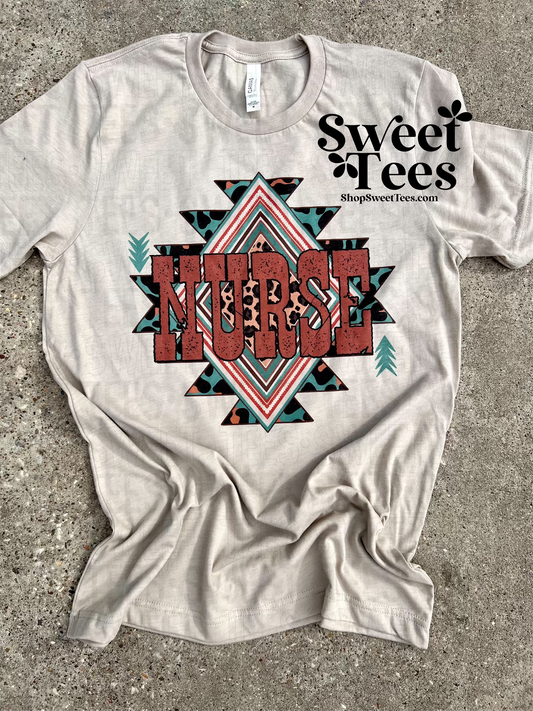 Nurse Aztec - solid tee