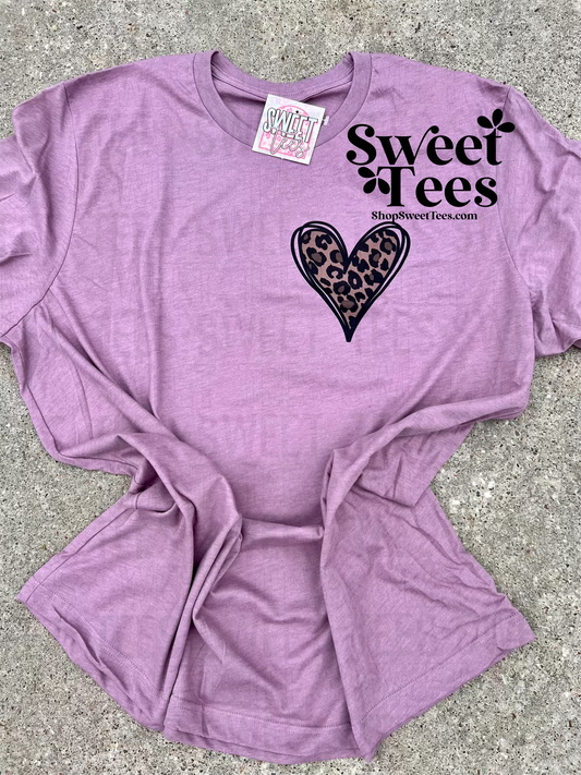 Leopard Heart Pocket tee