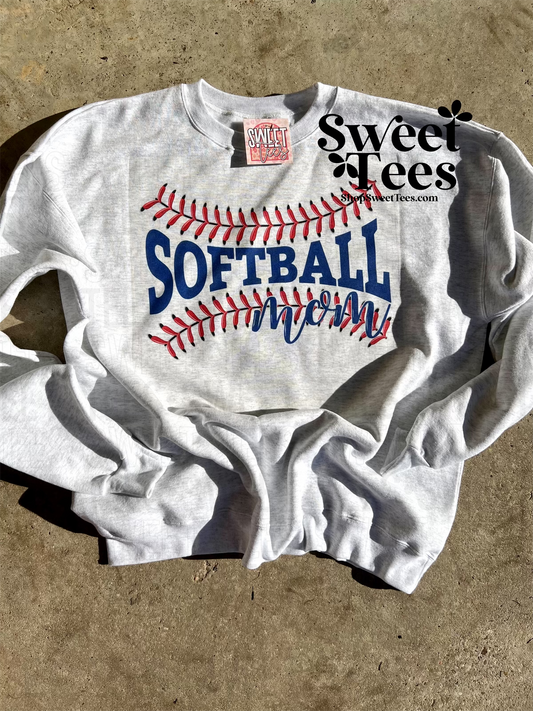 Softball Mom Stitch Sweatshirt