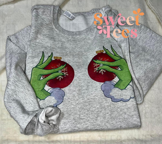 Handsy Grinch sweatshirt