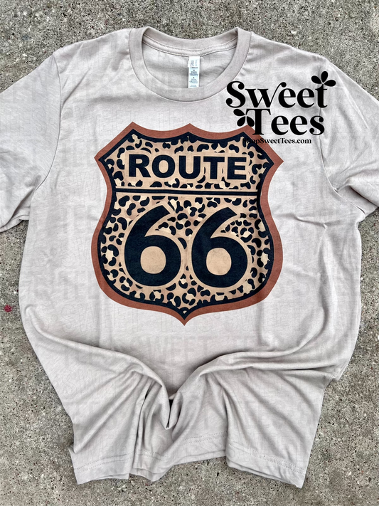 Route 66 tee - tan