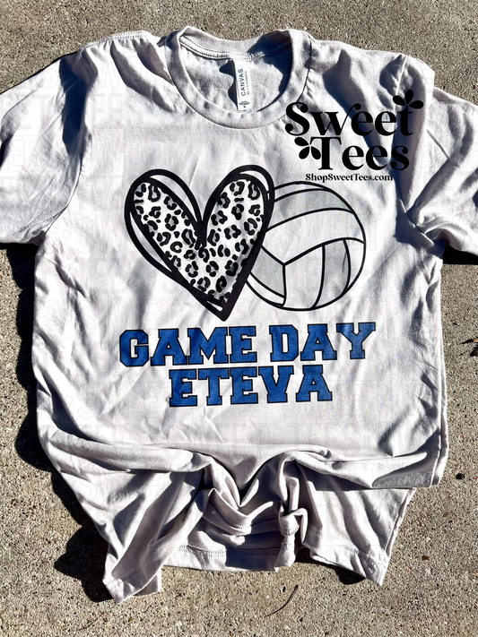 Volleyball Game Day Custom Team tee