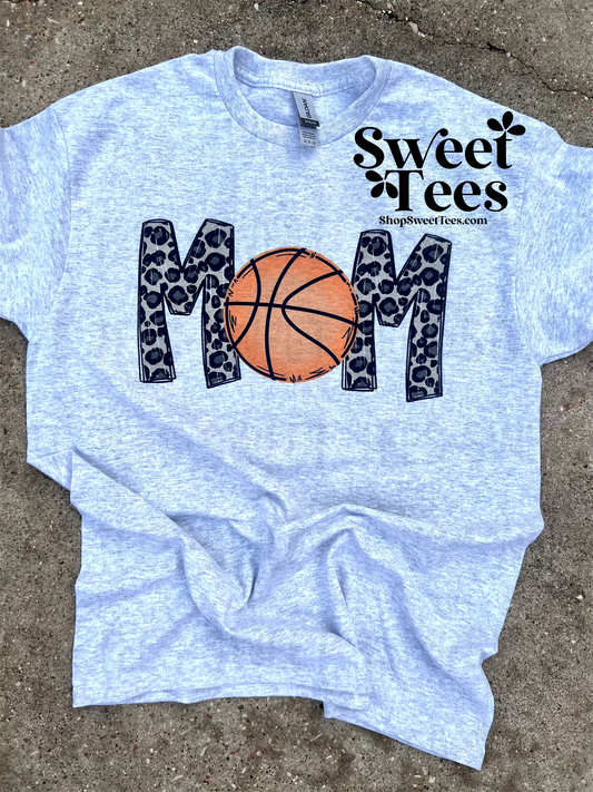 Leopard Basketball Mom tee