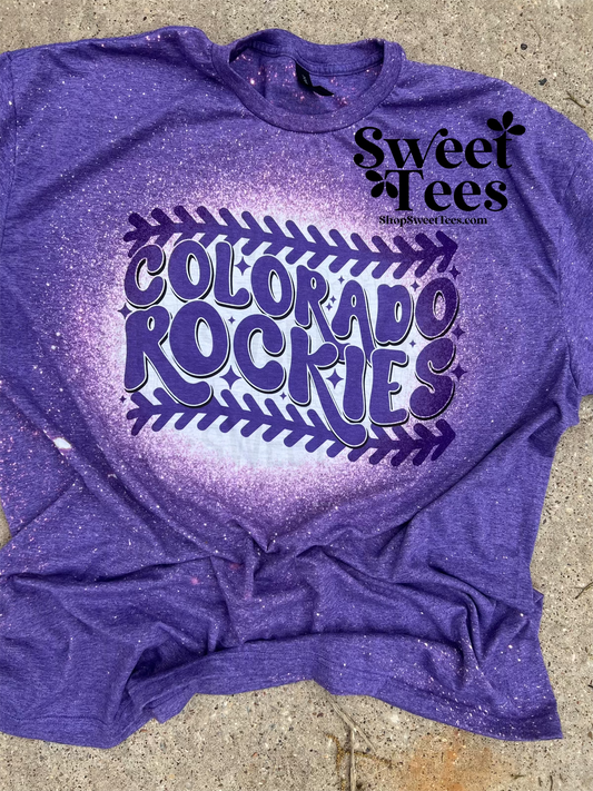 Rockies Warped Stitches tee