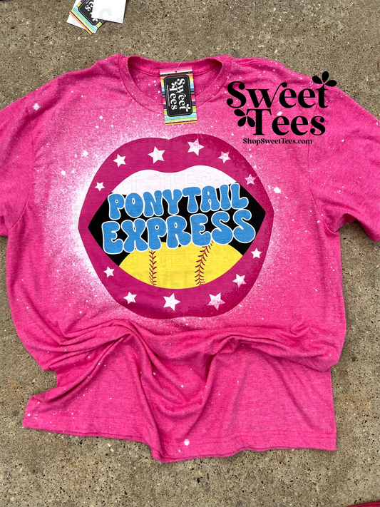 Ponytail Express Team Mouth tee