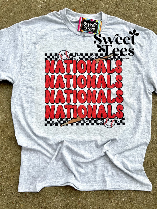 Nationals Checkered Retro tee