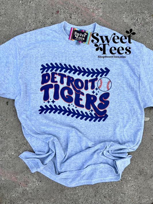 Tigers Warped Stitches tee