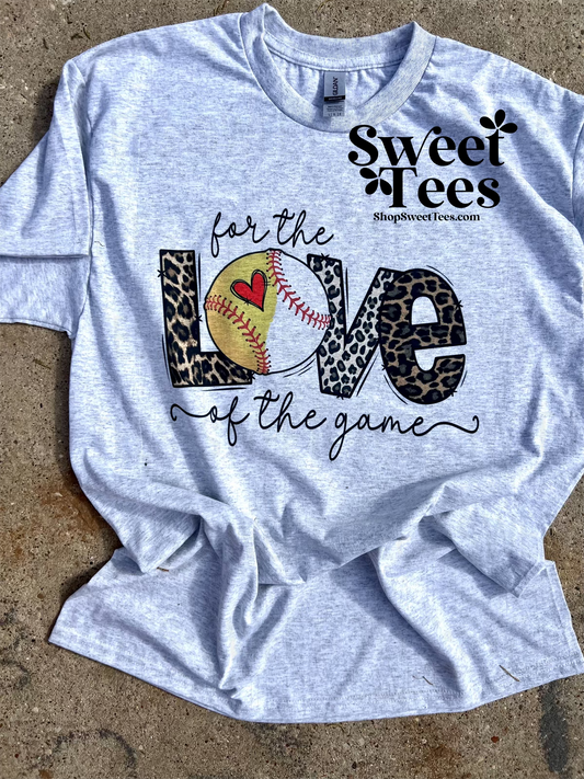 Love of the Game Baseball Softball tee