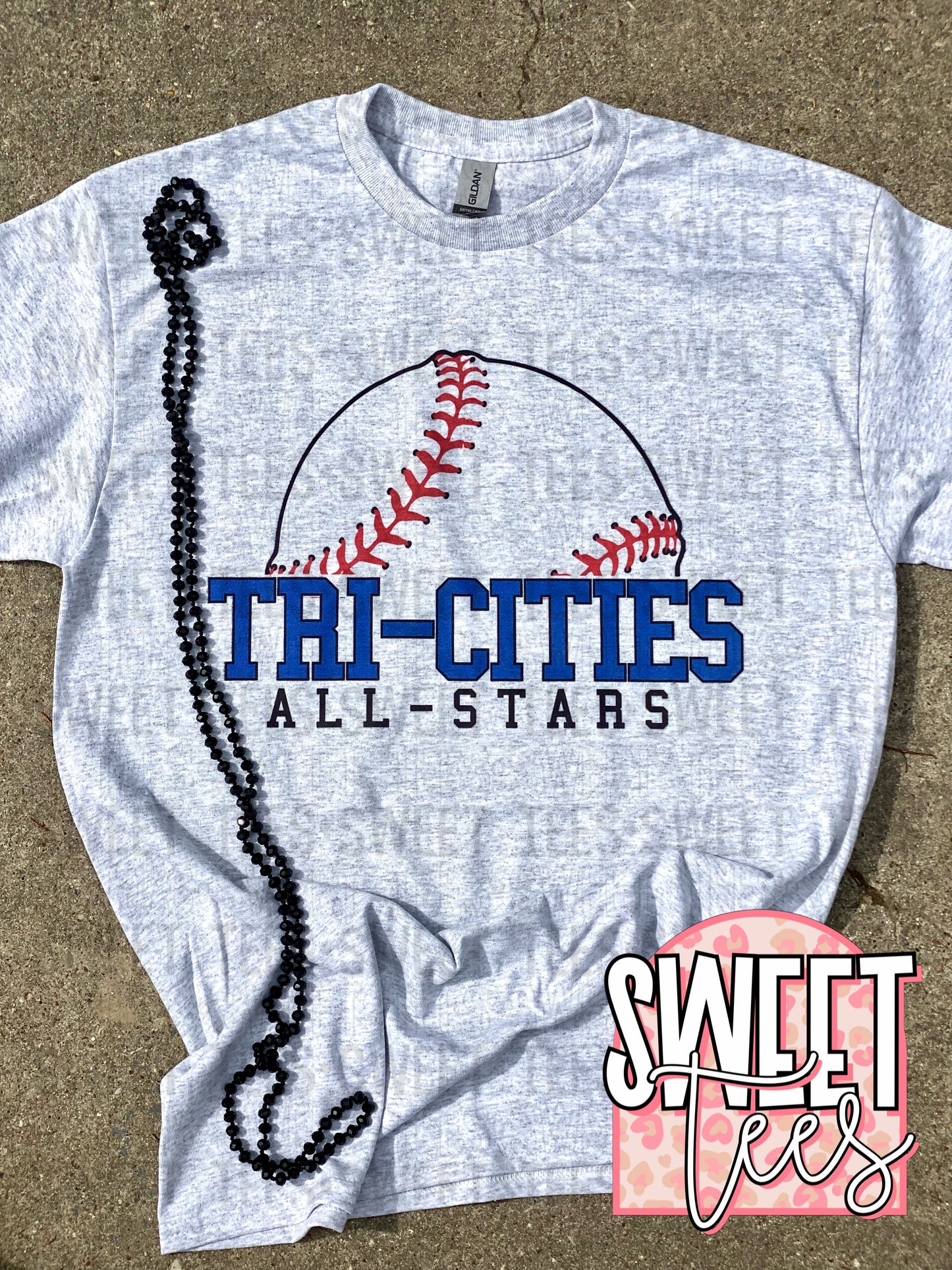 Tri-Cities All-Stars Half Baseball tee