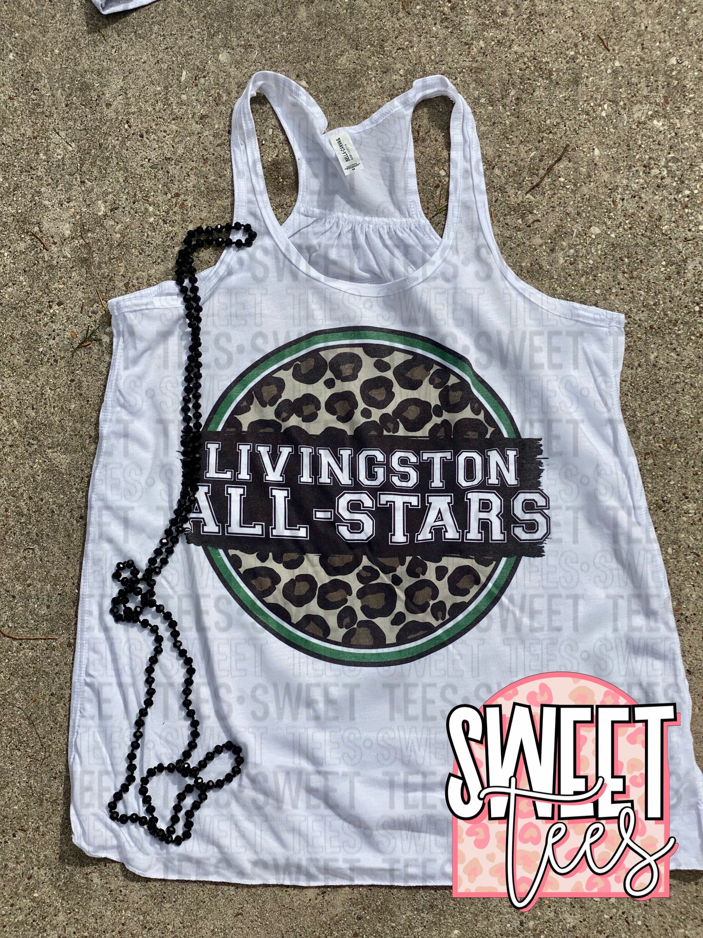 All-Stars Leopard Circle - White Tank