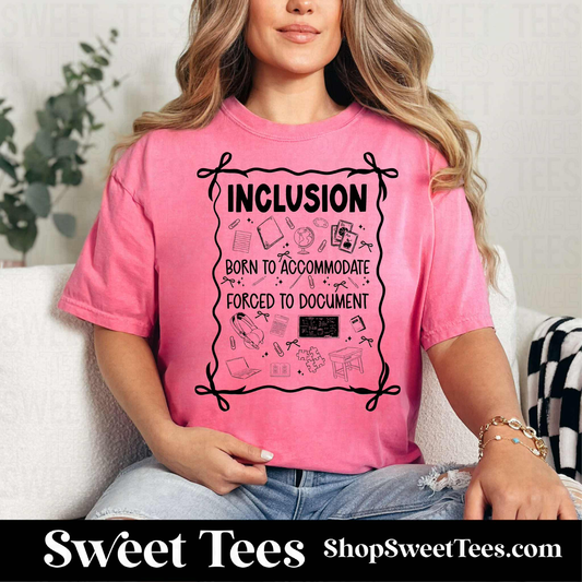 Inclusion Born to Accommodate Bows tee