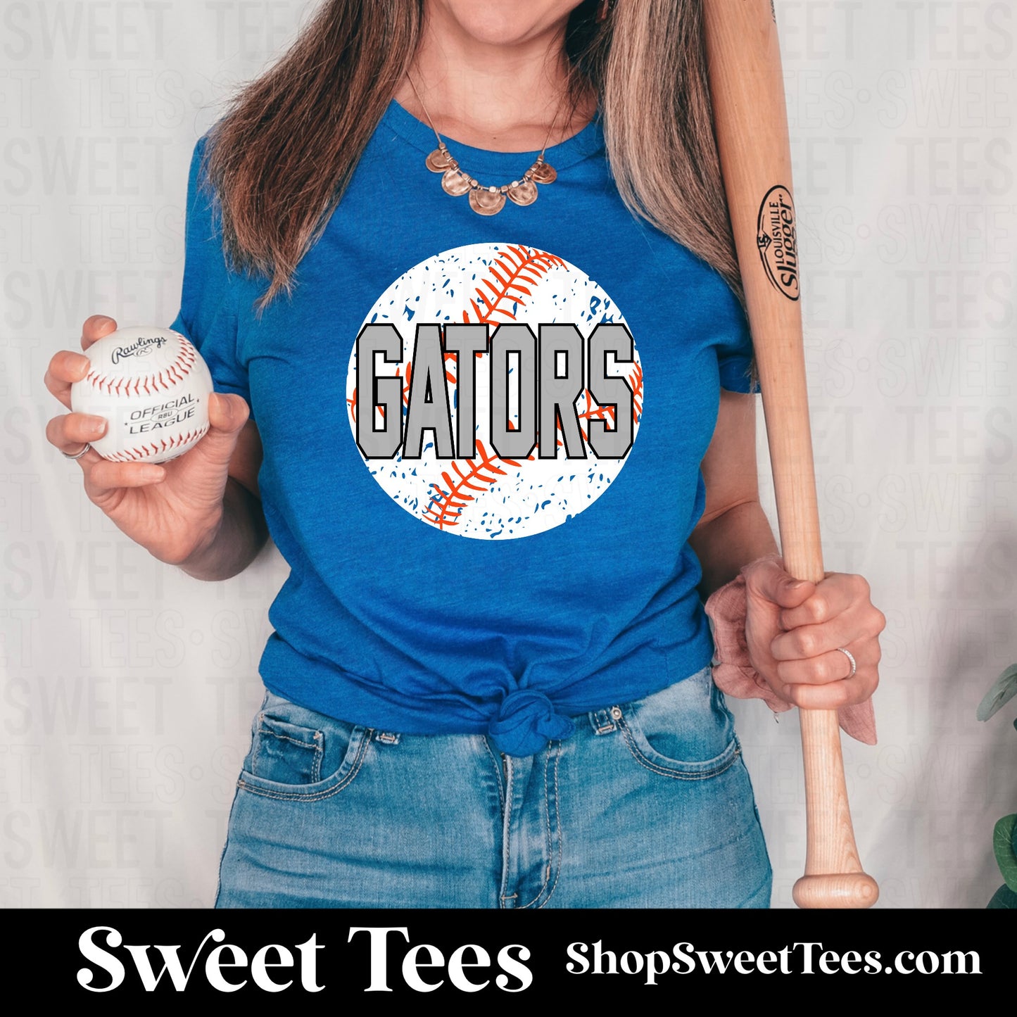 Gators Distress Baseball tee