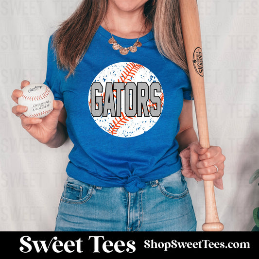 Gators Distress Baseball tee