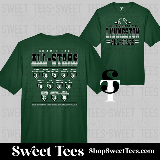 6U American Livingston All-Stars 2025 Roster tee