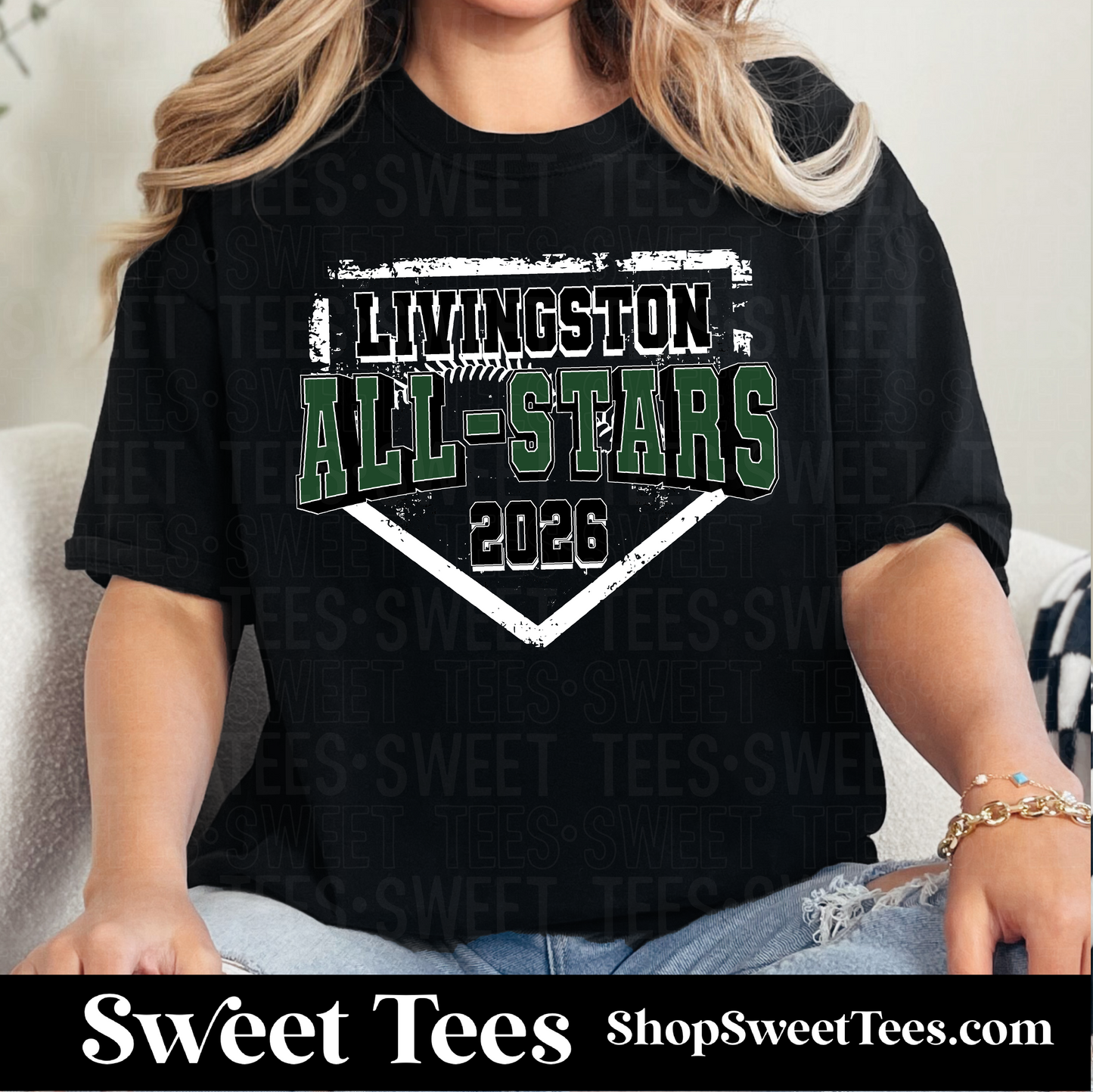 Livingston All-Stars 2026 Grunge Plate tee - Black