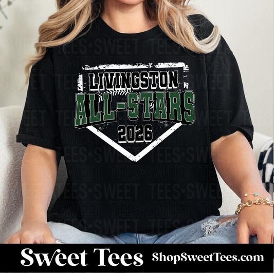 Livingston All-Stars 2026 Grunge Plate tee - Black