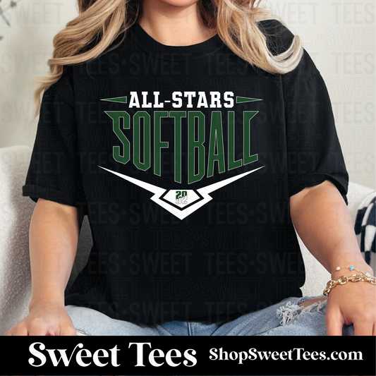 All-Stars Softball 001 tee - Black