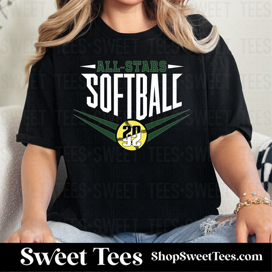 All-Stars Softball 002 tee - Black