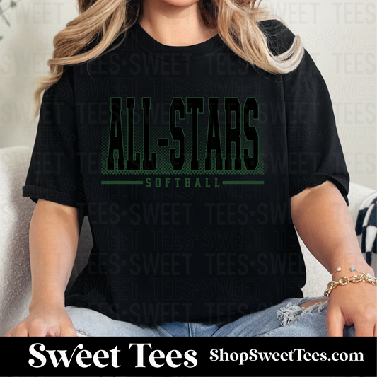All-Stars Softball Halftone 096 tee