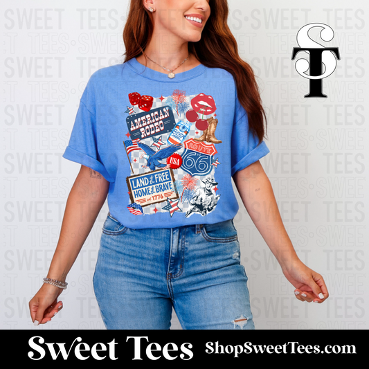 American Rodeo Collage tee