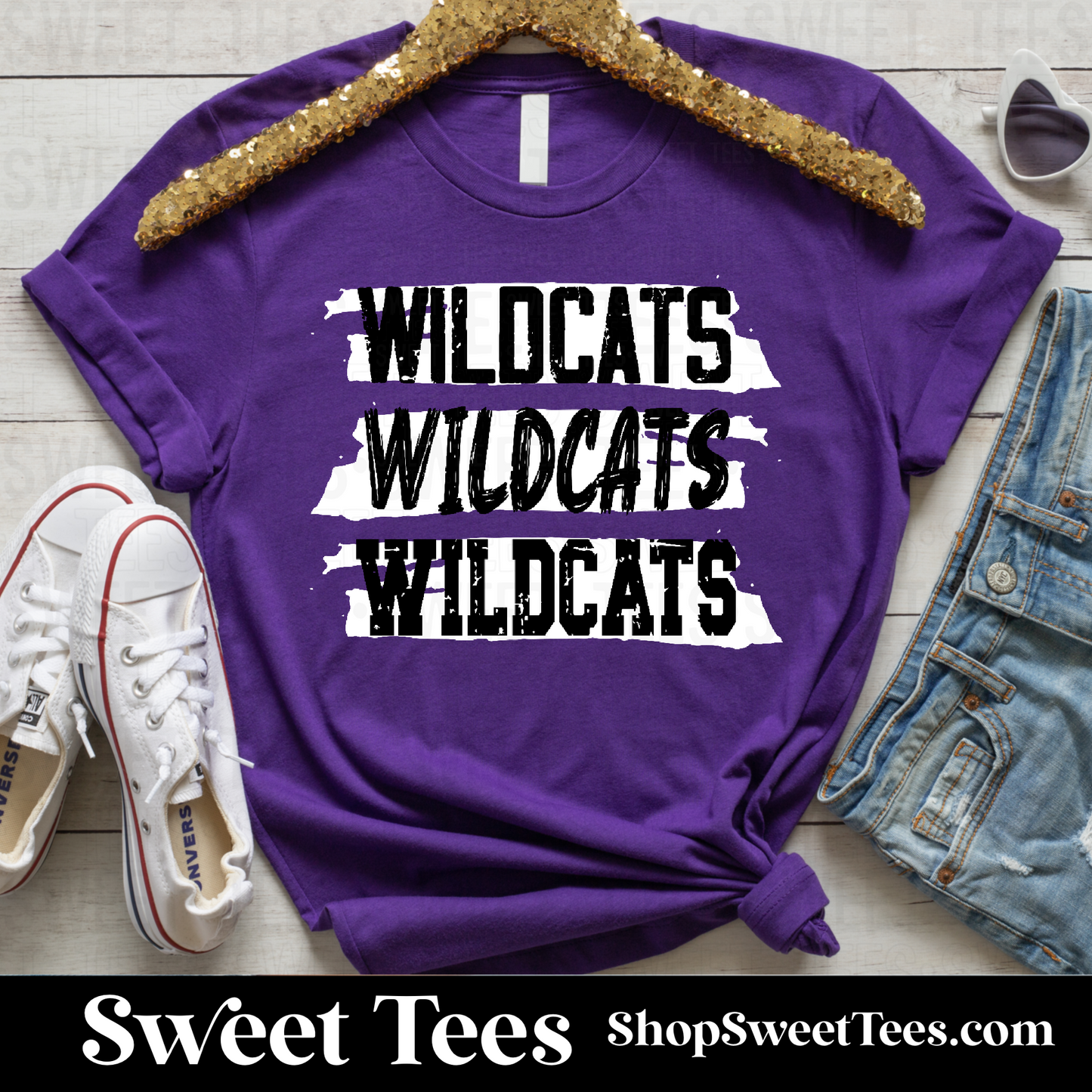 Big Sandy Wildcats Grunge Mascot 105 tee