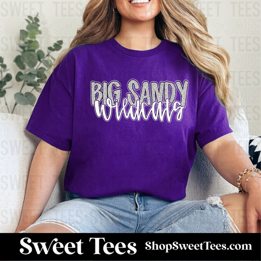 Big Sandy Dotted Alpha Script 137 tee