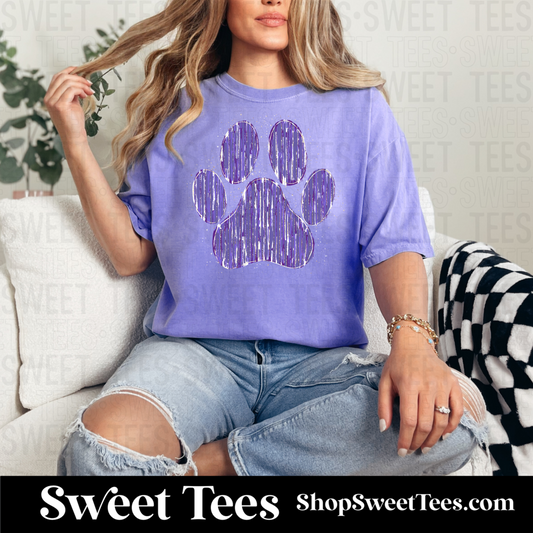 Big Sandy Painted Paw Print 204 tee - Comfort Colors