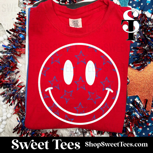 Blue Stars Smile tee