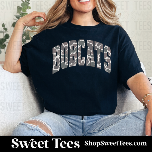 Bobcats Varsity Old School Camo 062 tee