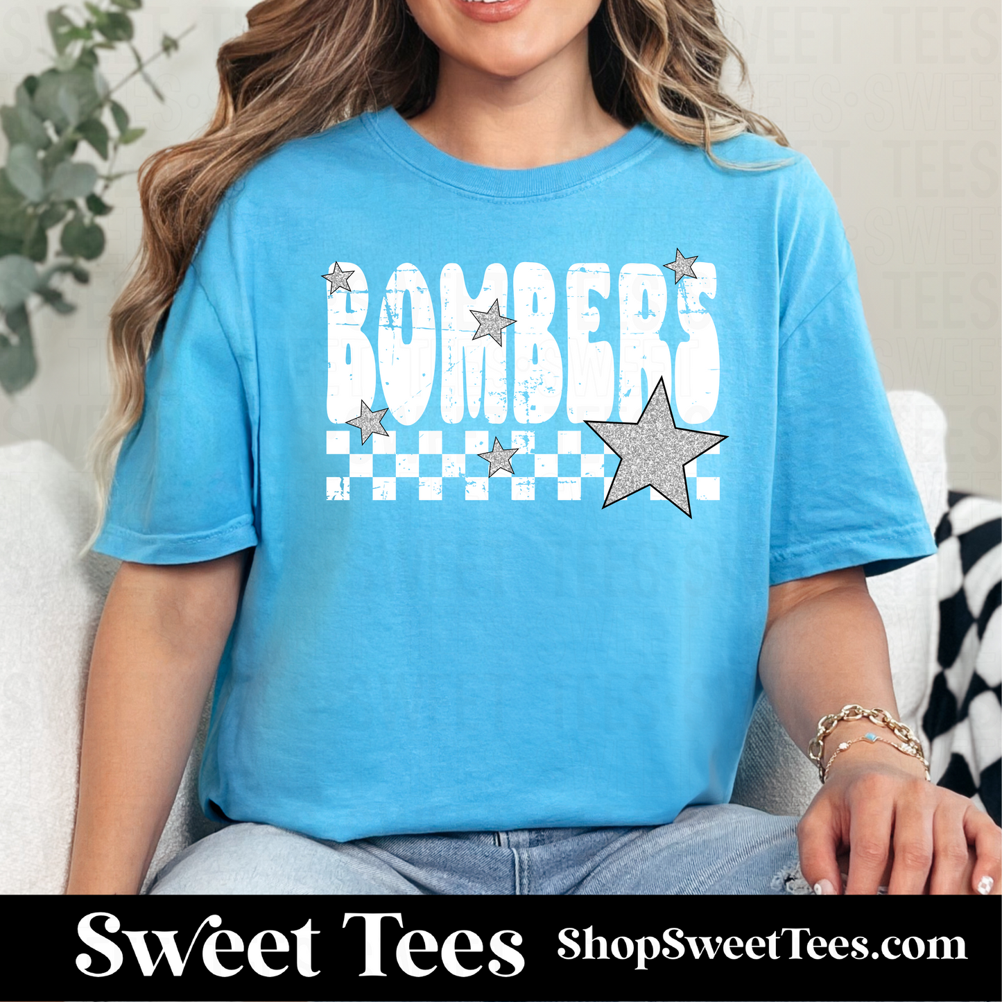 Bombers Grunge Checkered Star 059 tee