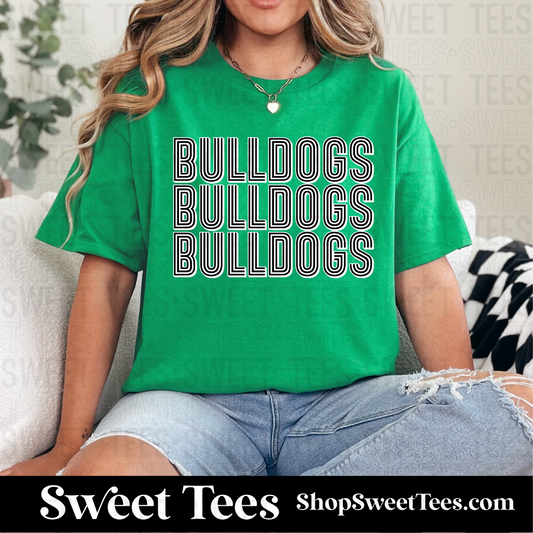 Central Bulldogs Inline Stacked Spirit 057 tee