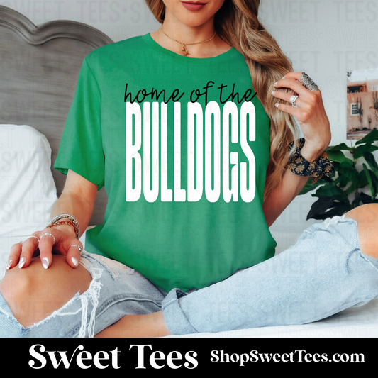 Home of the Bulldogs 092 tee - Kelly Green