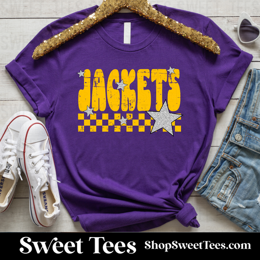 Chester Grunge Checker Star 059 tee