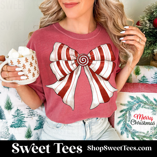 Peppermint Bow tee