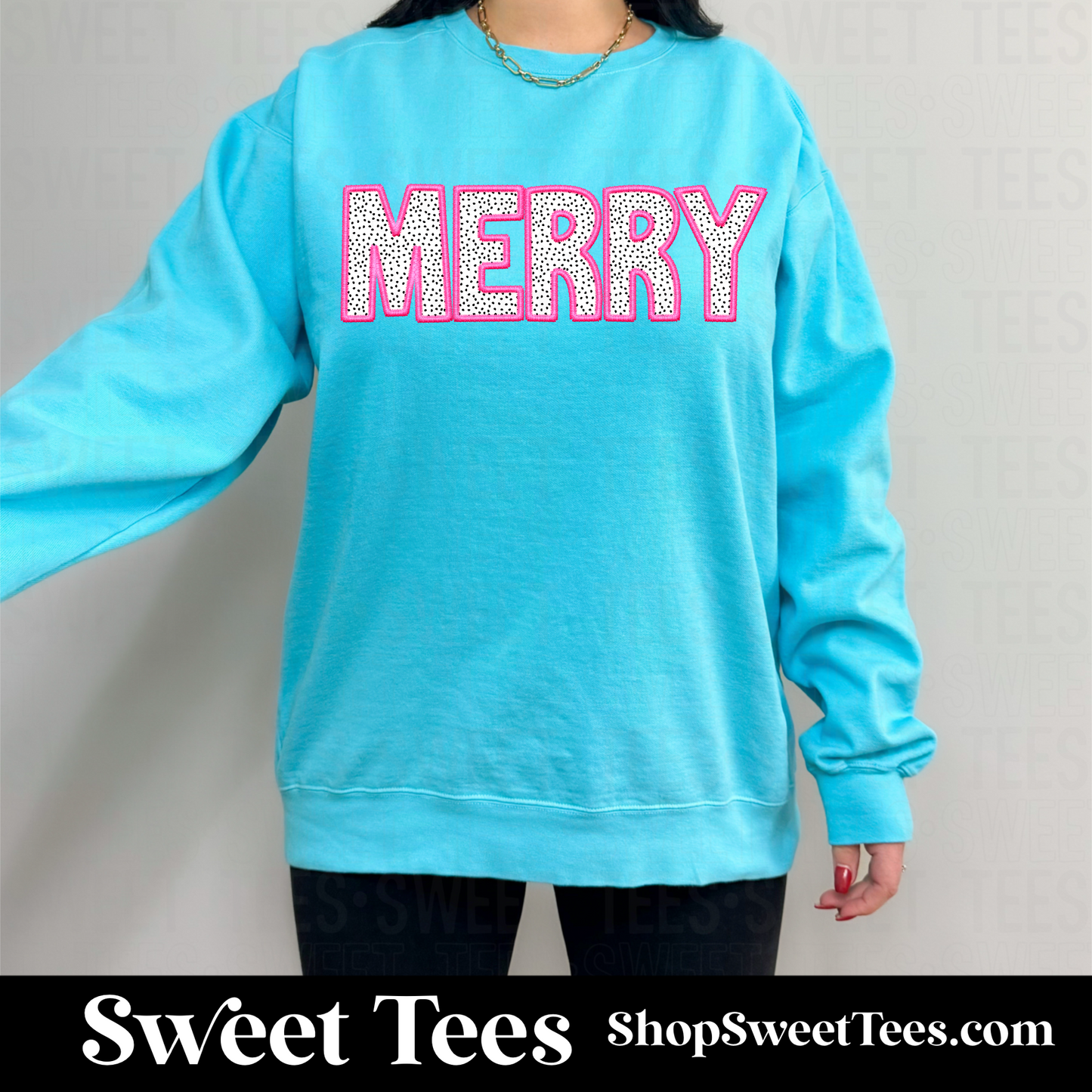 Merry Dotted Sweatshirt