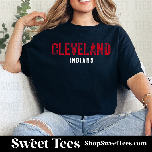Cleveland Vintage Rough Text 142 tee