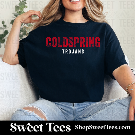 Coldspring Vintage Rough Text 142 tee