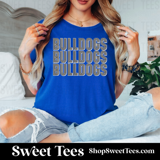 Corrigan Bulldogs Inline Stacked Spirit 057 tee
